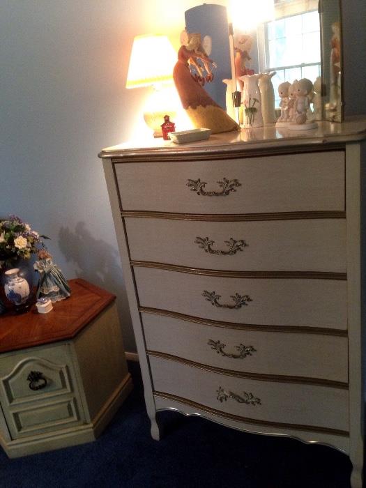 For Our French Provincial Lovers...A 5 Drawer Chest...A Side Table...
