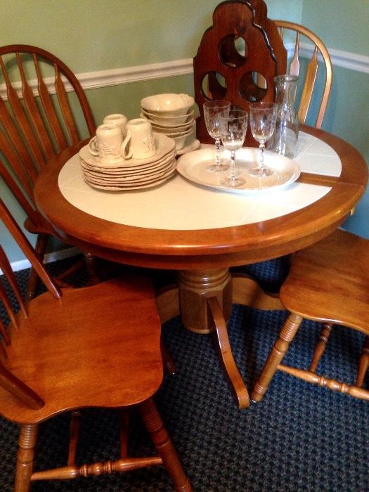 We Also Have A Super Nice Dinette Set w/4 Chairs and a Ceramic Tile Top...