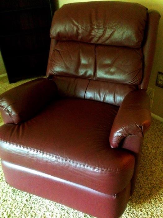 Really Nice Dk. Brown Leather Recliner...
