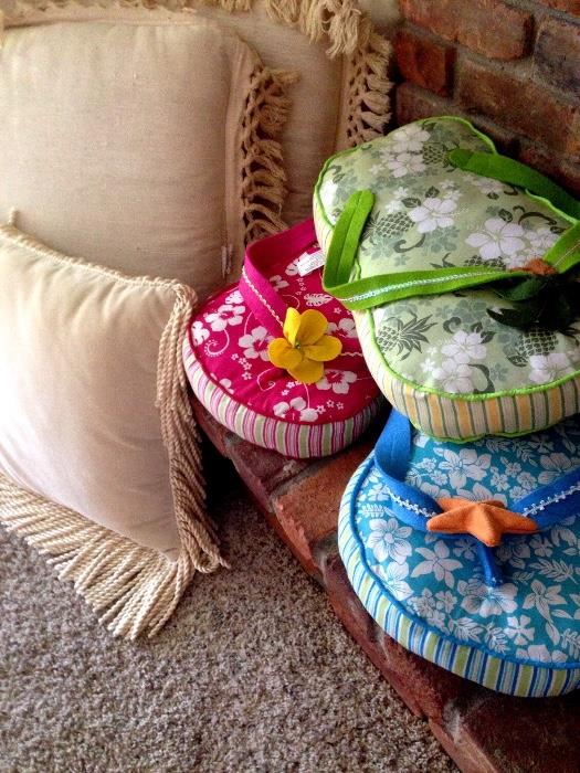 Adorable Flip Flop Pillows...