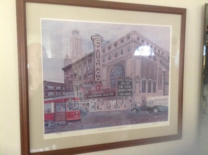 Great print of Chicago theater...back in the day