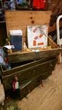 Military Foot Lockers, Ammo Box, Old Metal Score Board Numbers
