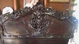 Rococo French Carved Bed - Headboard, Footboard and side rails