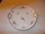 Limoges France Handled Sandwich Plate - 11" Wide