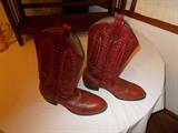 Leather Cowboy Boots - Oxblood Red - No Visibile Brand Name - GREAT Pair!!