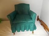 Blue (or) Green Slip Covered Chair