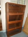Barrister's Bookcase - 59.5" tall - 33" wide - stacking 4 shelves - comes apart for EASY moving...