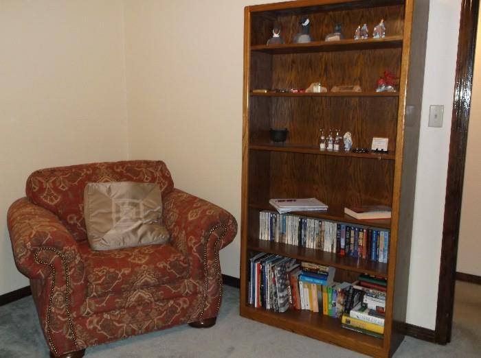 Arm chair and book case