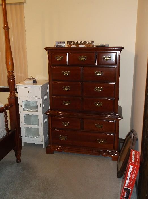 Chest of drawers and small cabinet