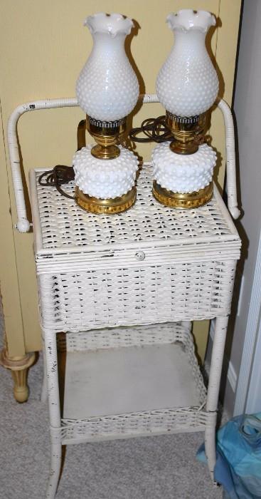 Wicker Sewing Stand