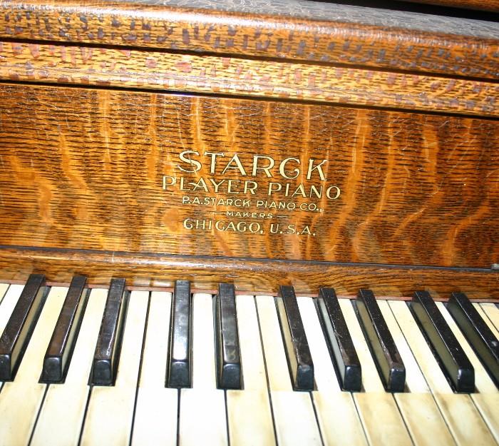 "Starck" Oak Player Piano
