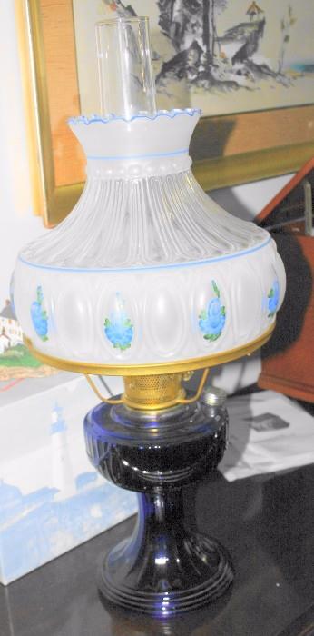 Colbalt blue base Aladdin Lamp