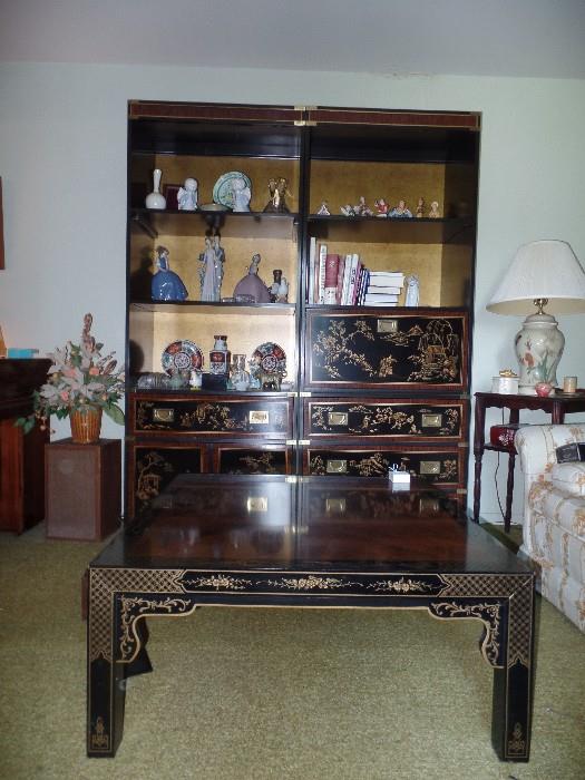 Drexel wall unit and coffee table