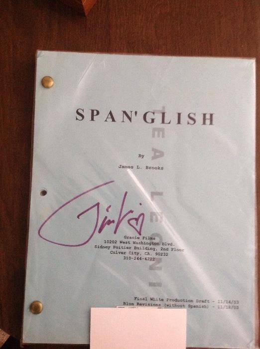Tea Leoni's Signed Manuscript From The Movie "SPAN'GLISH"