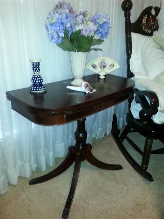 Vintage table and 1976 Rocking Chair