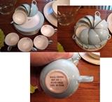 HALL CHINA BLUE BELL DISH SET