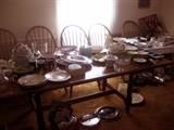 DINING TABLE AND CHAIRS - DISHES