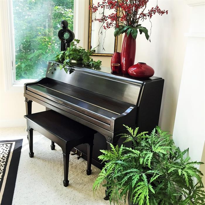 Upright Grinnell Piano and Seat 