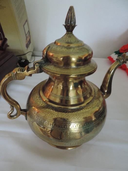 Large Brass Coffee Pot