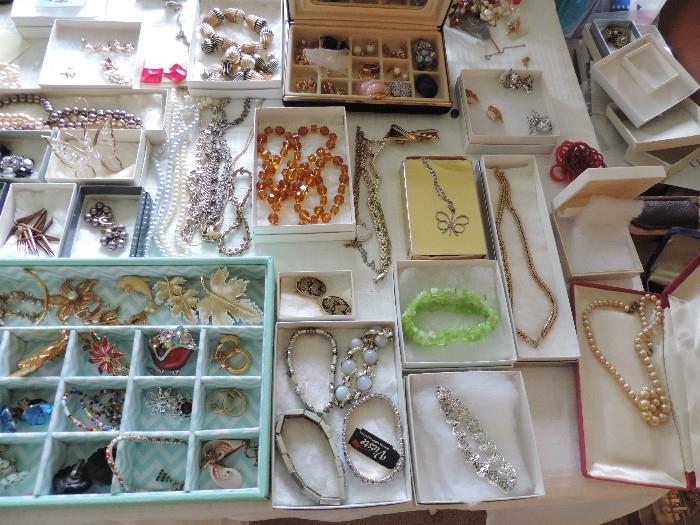 Some of the large collection of jewelry