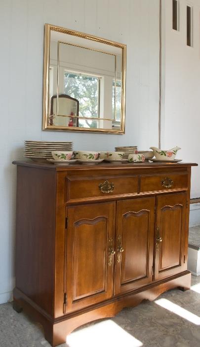 Lovely dining hutch. Two drawers and ample storage.