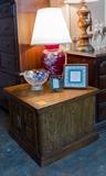 Square end table.