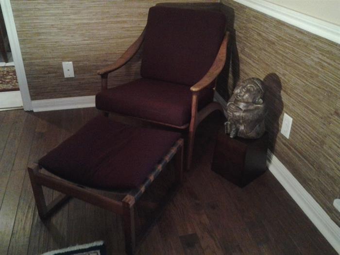 Chair with ottoman
