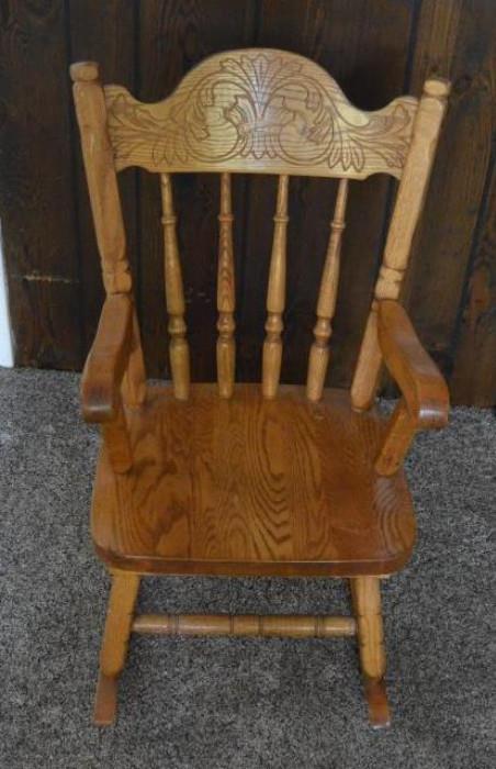 Child's Oak Rocking Chair