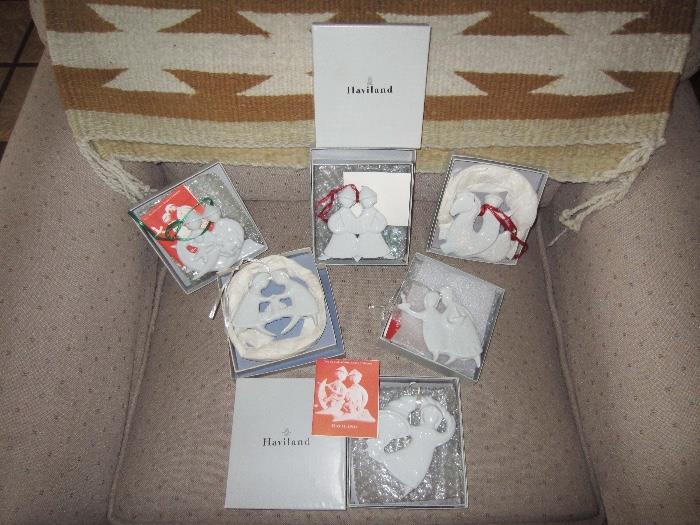 Haviland china tree ornaments