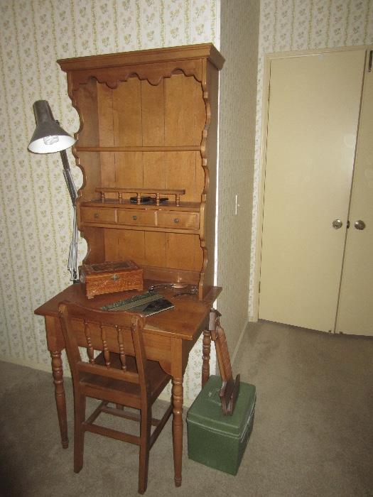 Maple secretary desk/bookcase