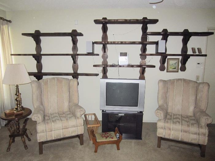 Unique wall shelving units