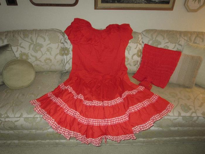 Vintage square dance outfits