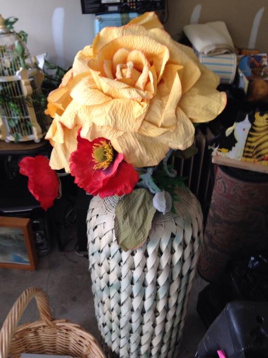 Huge floral arrangement in vase!