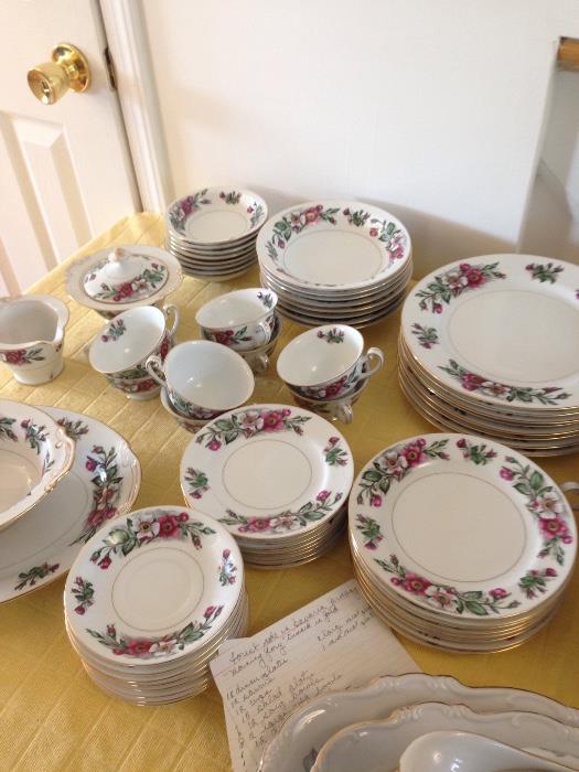 Monarch China - Occupied Japan - Montana Rose.  Service for 8 with some serving pieces