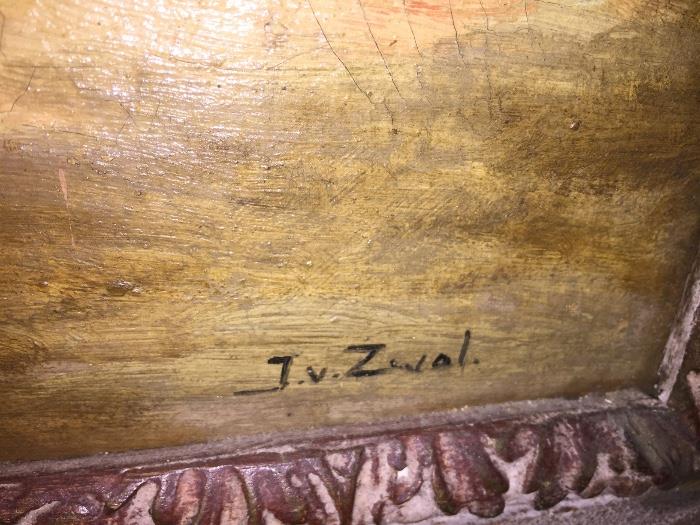 Signed J.V. Zwal