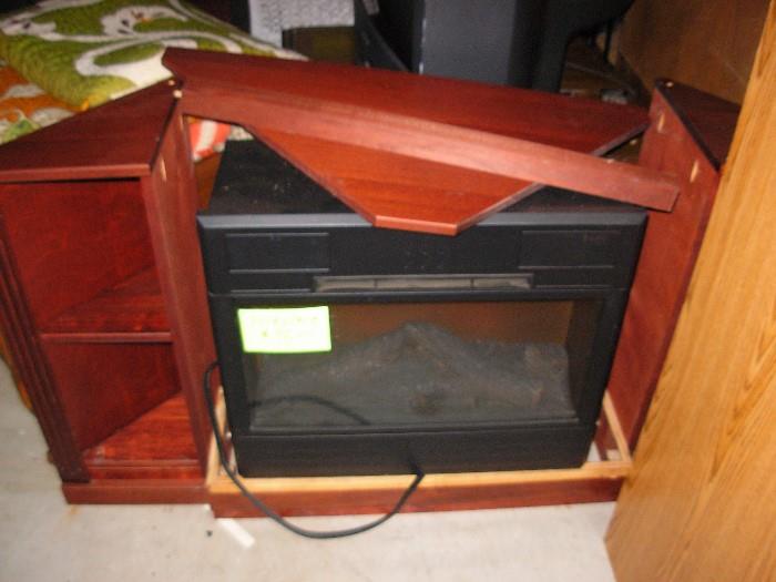 Fireplace with cabinet $75..now $37.50