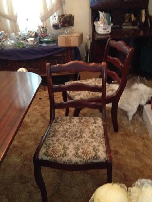 2 of 3 dining room chairs