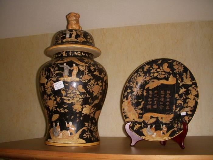 Oriental ceramic pieces