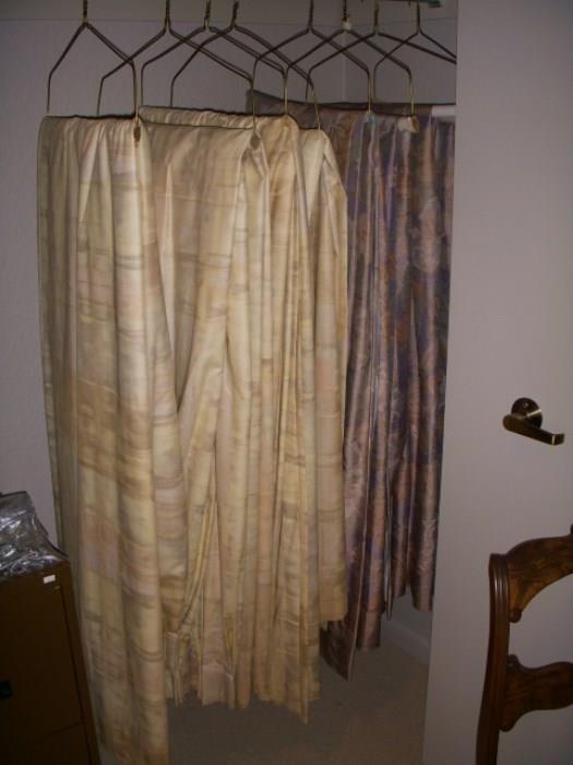 Silk curtain panels
