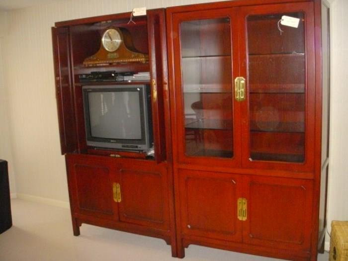 Two Ficks Reed cabinets