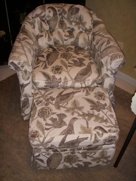 Sherrill chair & ottoman (priced as a two-piece set)