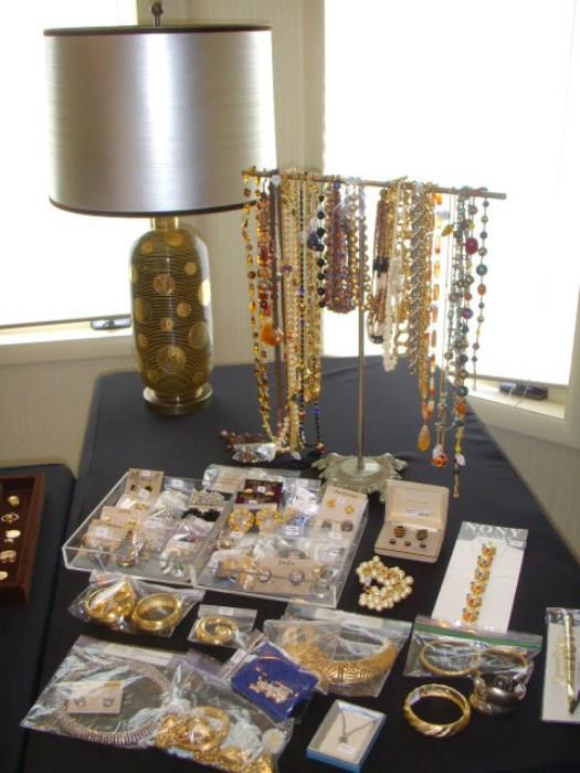 Assorted costume jewelry by Swarovski, Anne Klein, Erwin Pearl, Ciner, and more