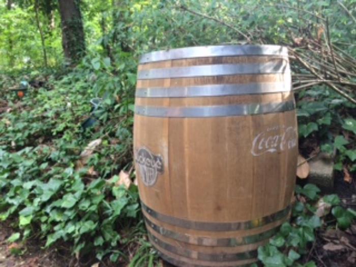 Coca-Cola and Buckeye Root Beer Barrel Dispenser new in 1954, insulated with stainless steel, optional 5 ft round oak table top custom made to insert into barrel!  A unique find!