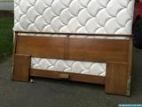 King midcentury modern headboard, with matching dresser and nightstand