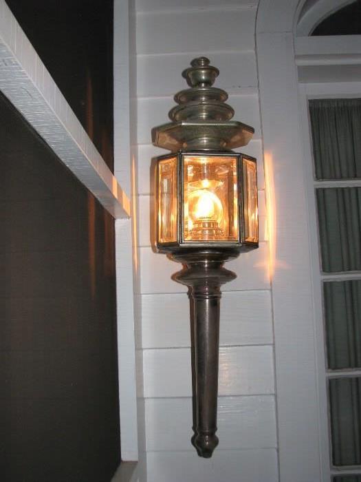  Carriage Lamps - Five Panel Glass