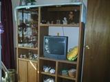 TV Cabinet and Bear figurine collection