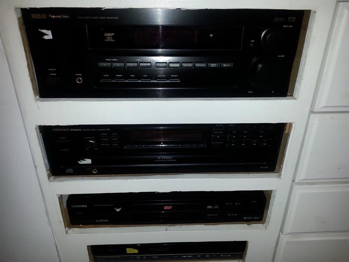 Receivers and DVD player and VCR