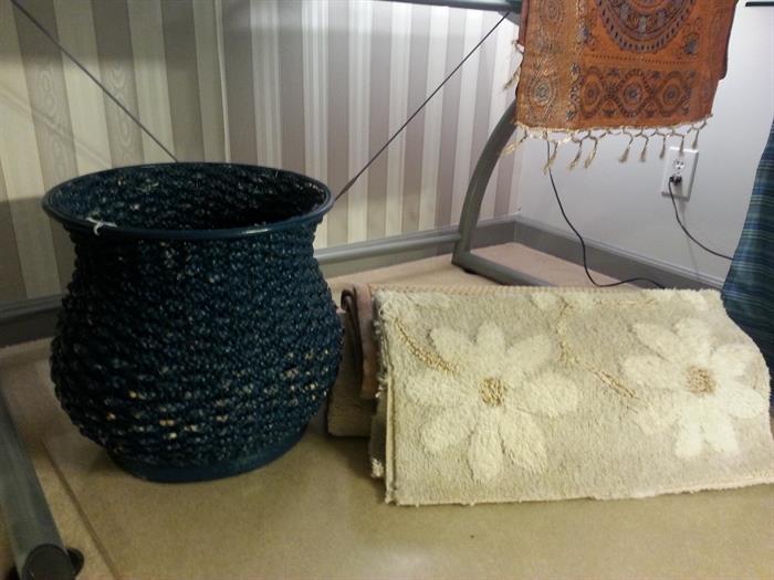 Large planter basket and floor rugs
