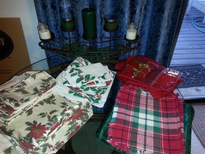 Christmas napkins and placemats