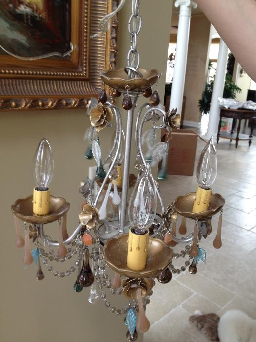 Schoneback crystal chandelier perfect for bedroom or powder room